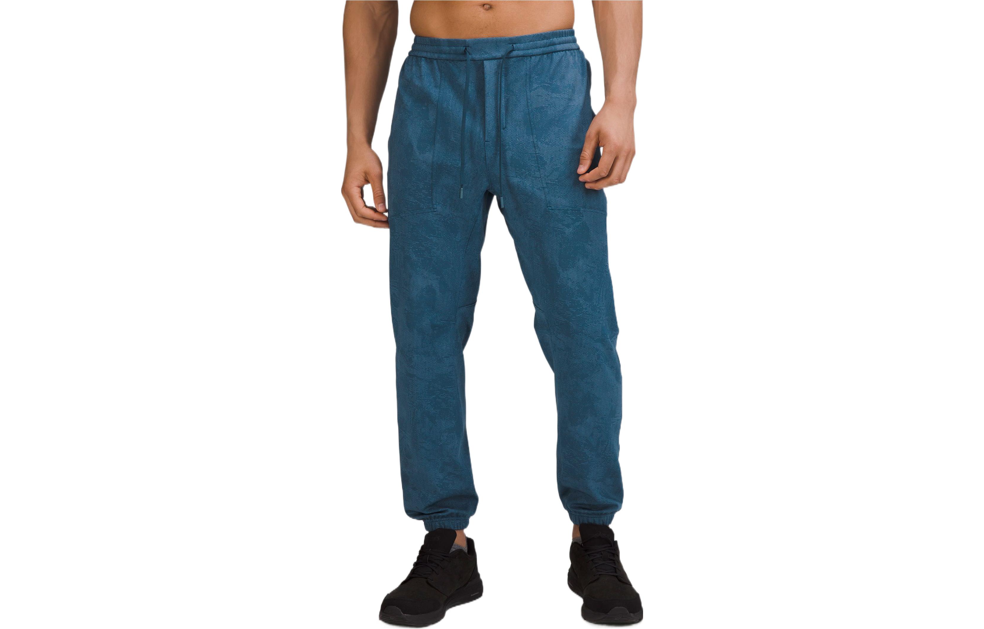 

Расслабленные вязаные спортивные штаны men's Lululemon, синий