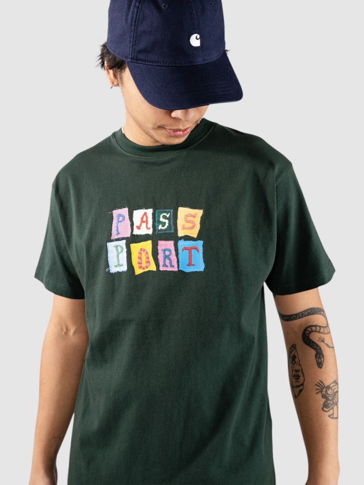 

Футболка Pass Port Patchwork T-Shirt, forest green, Зеленый, Футболка Pass Port Patchwork T-Shirt, forest green