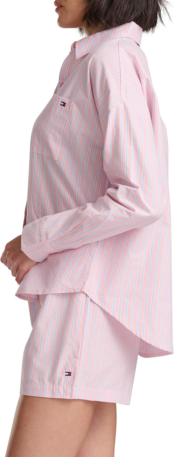 Женская блузка-слип Tommy Hilfiger Boyfriend Fit, Blossom Stripe — фото 3