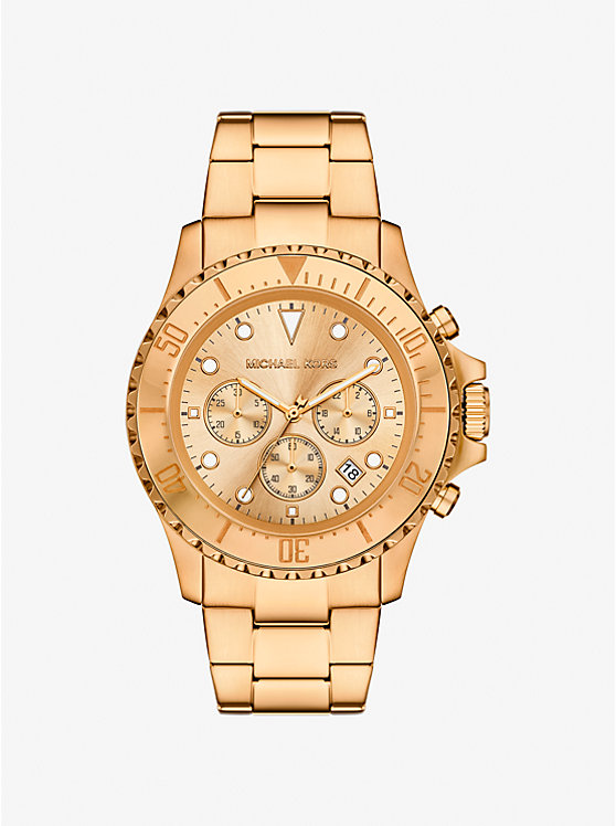 

Крупные золотые часы Everest Michael Kors, золотой