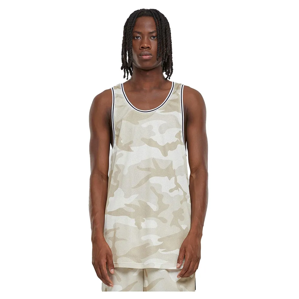 

Футболка без рукавов Urban Classics Camo Mesh, бежевый