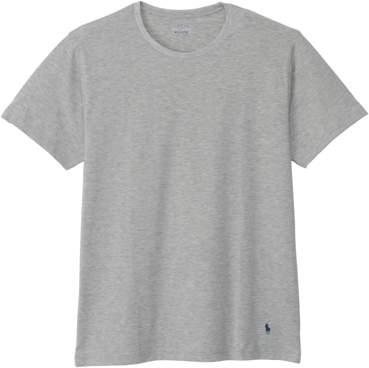 Мужские футболки POLO RALPH LAUREN с коротким рукавом и круглым вырезом (комплект из 3 штук) с логотипом One Point, однотонные (RM1-C501), меланжевый серый — фото 3