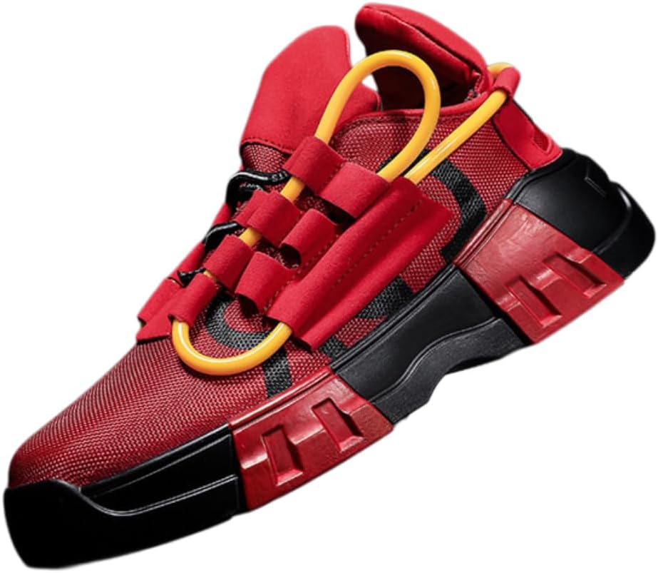 

Кроссовки ZIXCPLAZ Trendy Y2K Chunky для мужчин. Верх из дышащей сетки. Удобная амортизация для повседневной и спортивной носки. Смелый дизайн для уличного стиля, красный