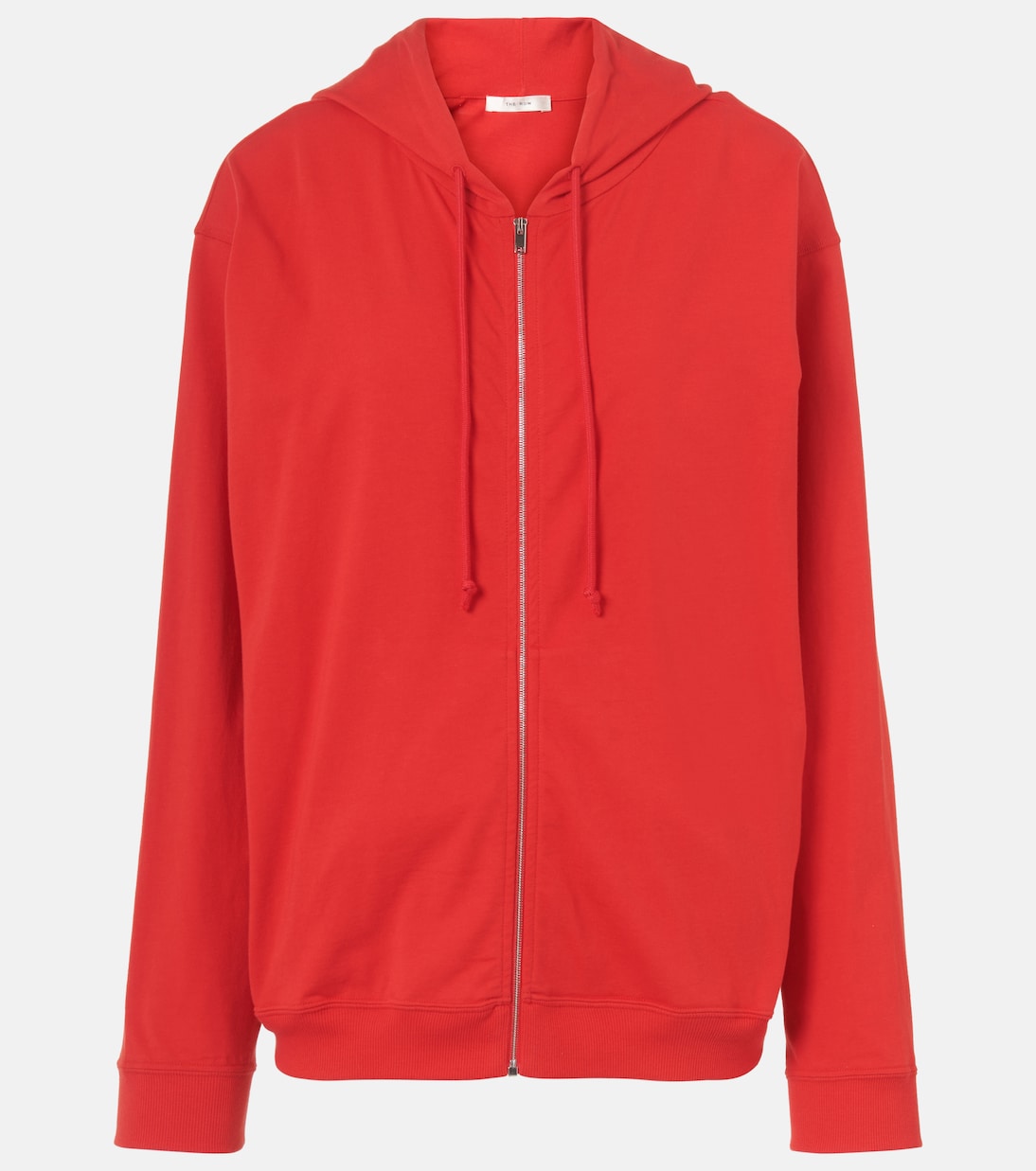 

Розовый хлопковый худи на молнии The Row, Tomato Red