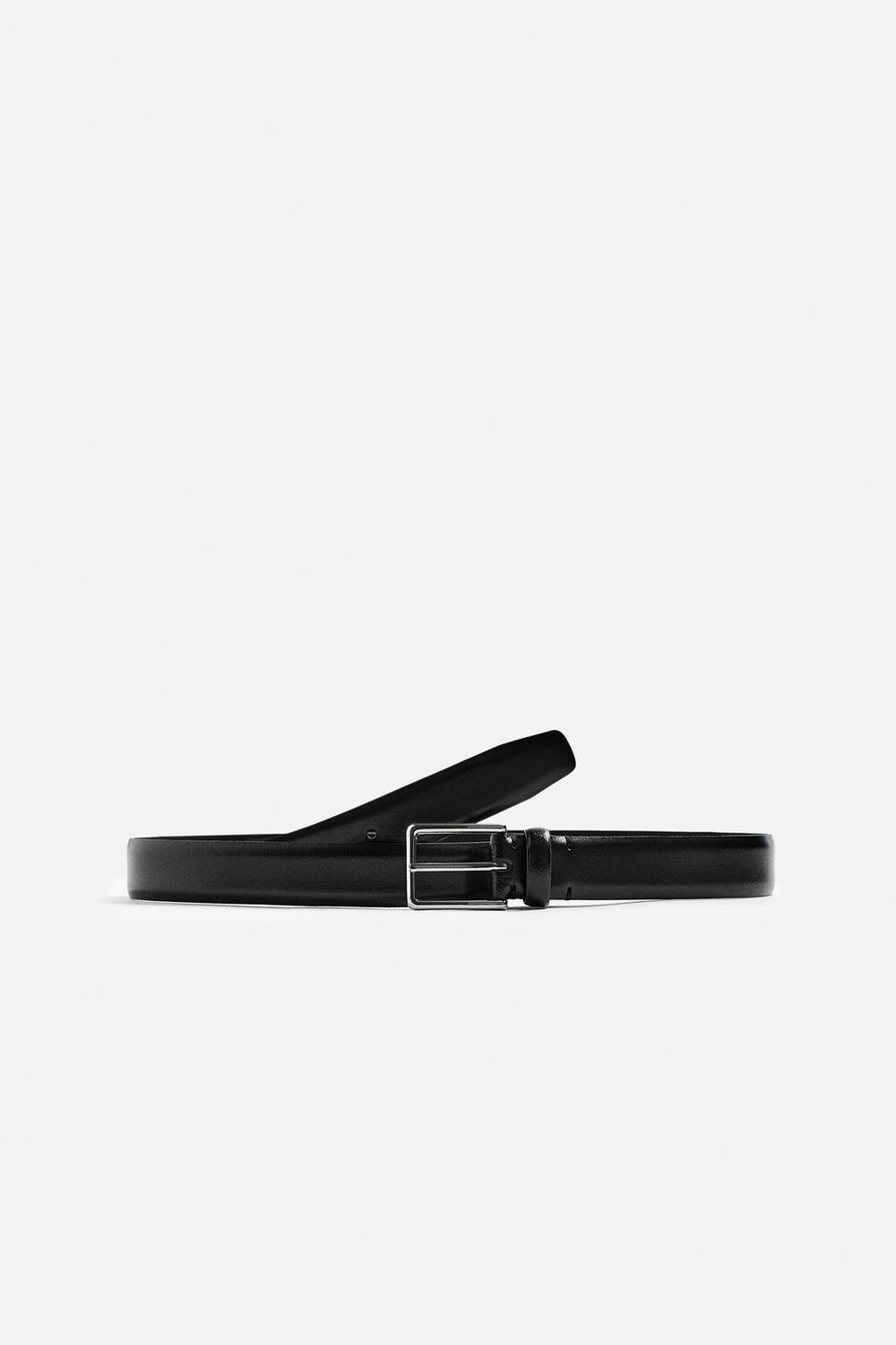 

Кожаный ремень ZARA, черный