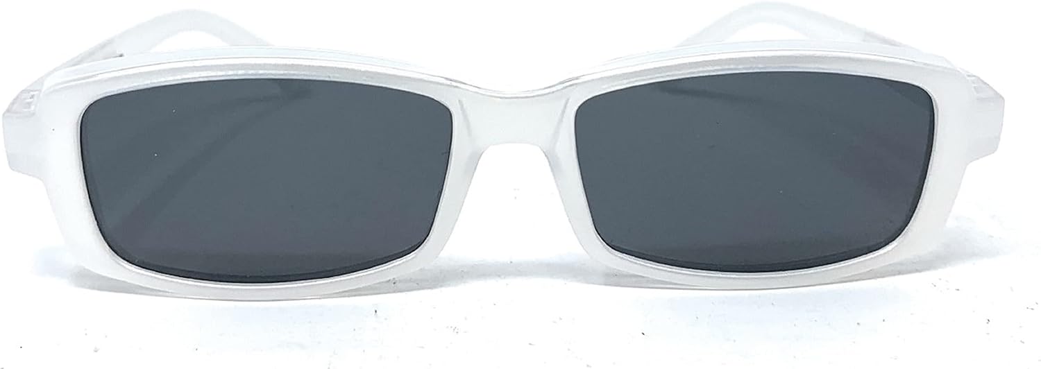 

Очки Mini Fit Over Glasses, OTG, поляризованные солнцезащитные очки унисекс с обтекаемой формой для мужчин и женщин Incredible Bargains, Rectangle - Pearl White With Smoke Lens