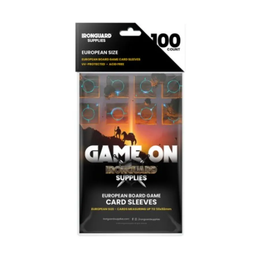 

Карточные конверты для европейских настольных игр (100), Card Sleeves & Protection (Ironguard Supplies)