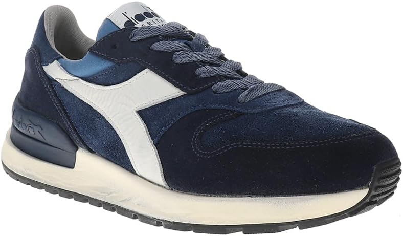 Мужские кроссовки Diadora Conquest Suede с шнуровкой, повседневные - синие — фото 2