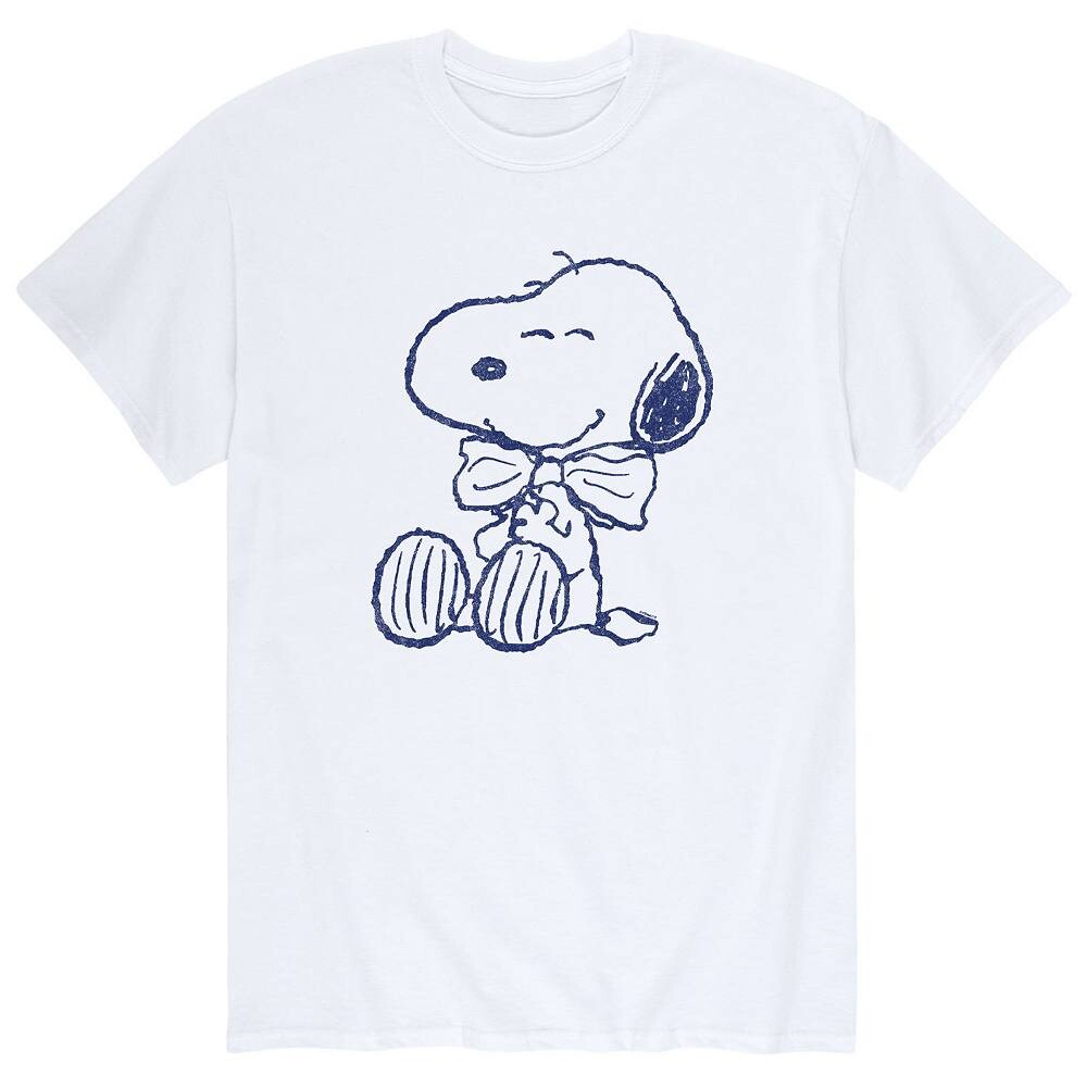 

Мужская модная футболка Peanuts Snoopy Licensed Character, белый