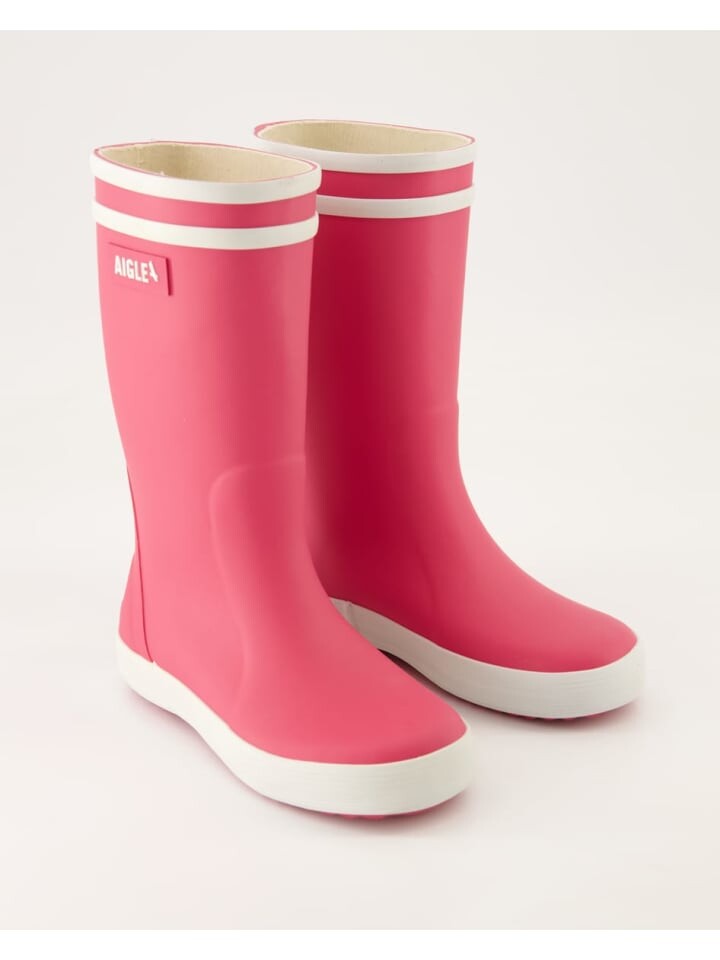 Женские резиновые сапоги Aigle с логотипом, розовый