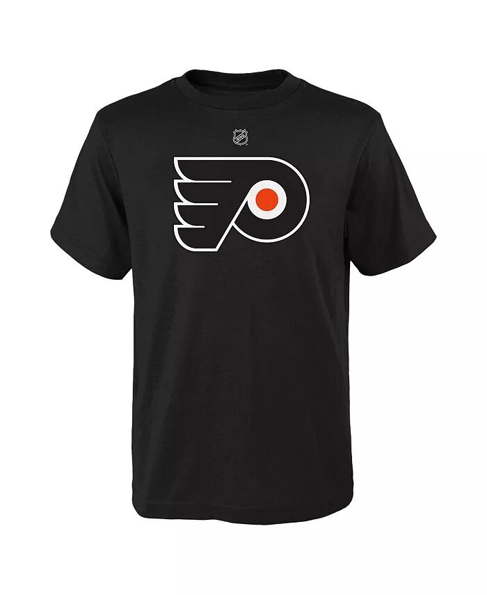 

Черная футболка с основным логотипом Big Boys and Girls Philadelphia Flyers Outerstuff, черный