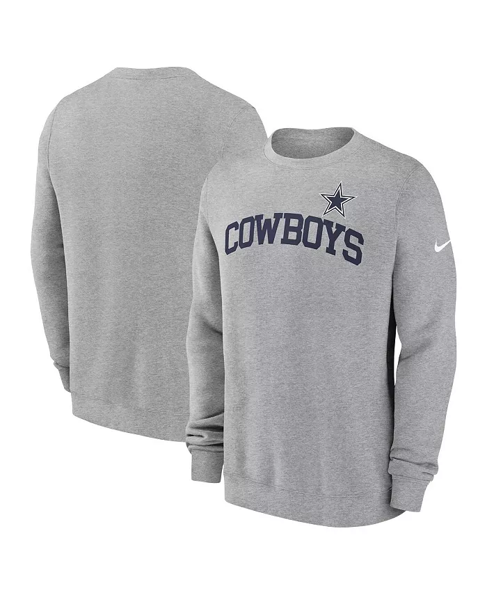 

Мужской свитшот Dallas Cowboys Club цвета хизер-серый Nike