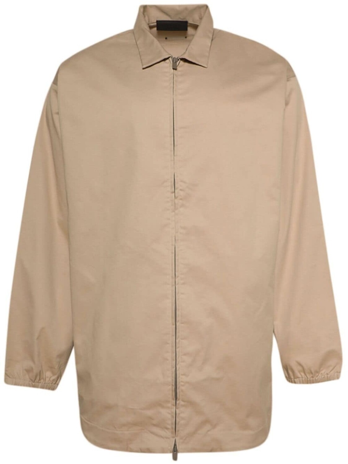 

FEAR OF GOD ESSENTIALS куртка-рубашка на молнии с нашивкой-логотипом, серый