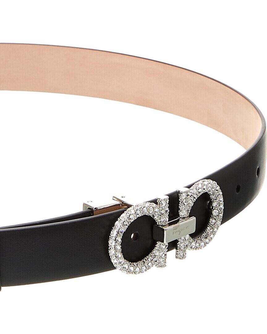 

Регулируемый кожаный ремень Ferragamo Gancini Salvatore Ferragamo, черный