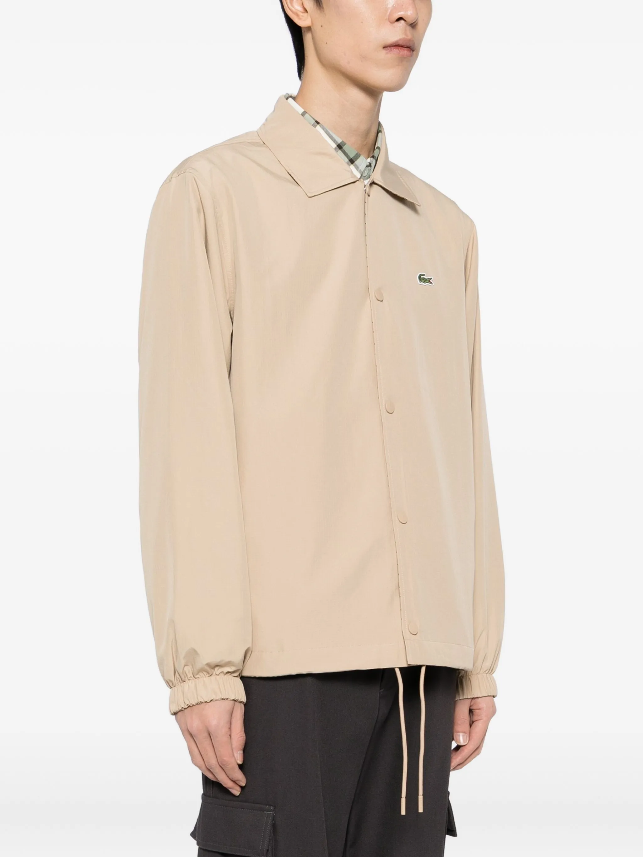 Куртка с вышитым логотипом Lacoste, бежевый — фото 3