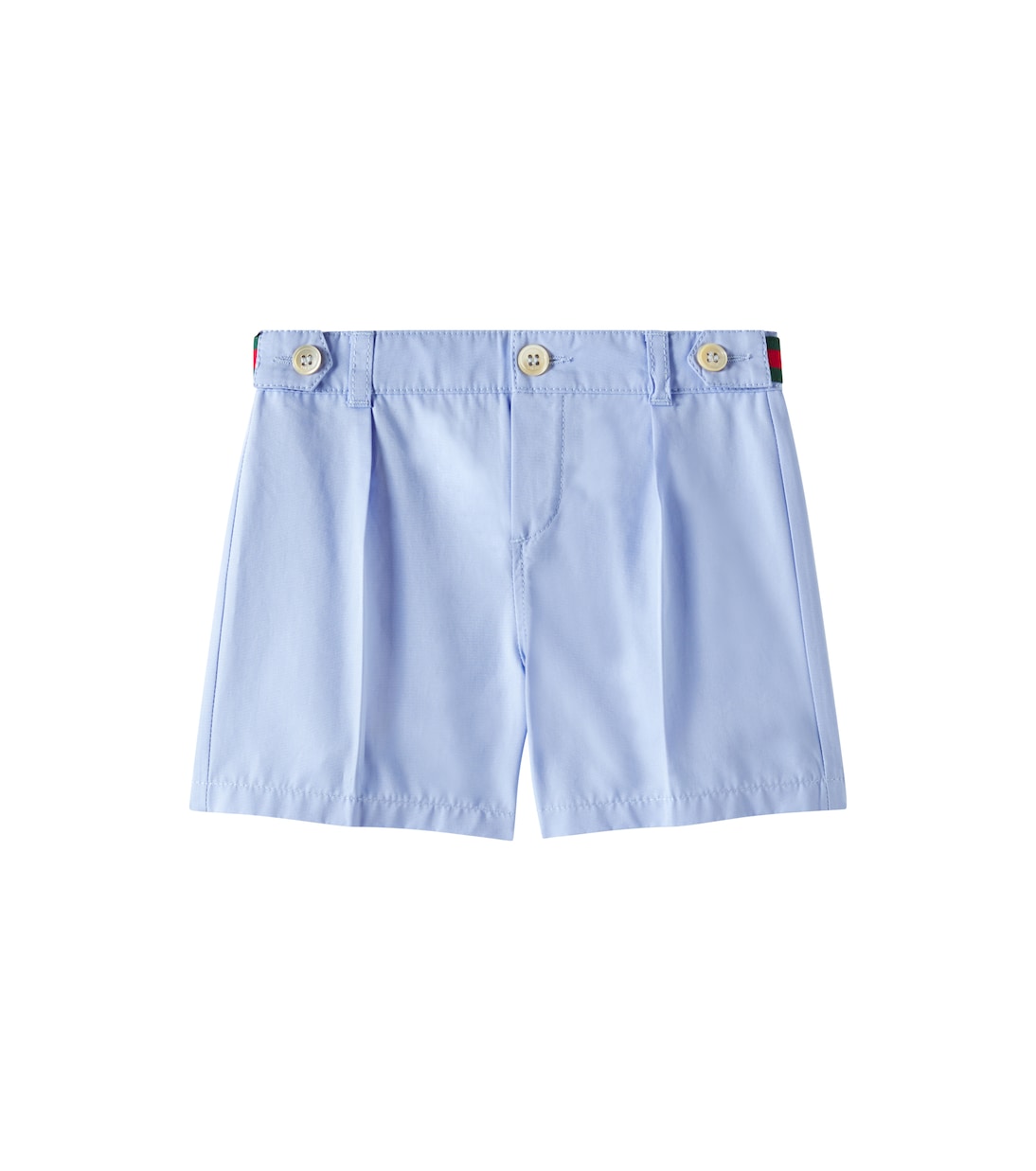 

Бермуды из хлопкового поплина Baby Web Gucci Kids, Baby Blue