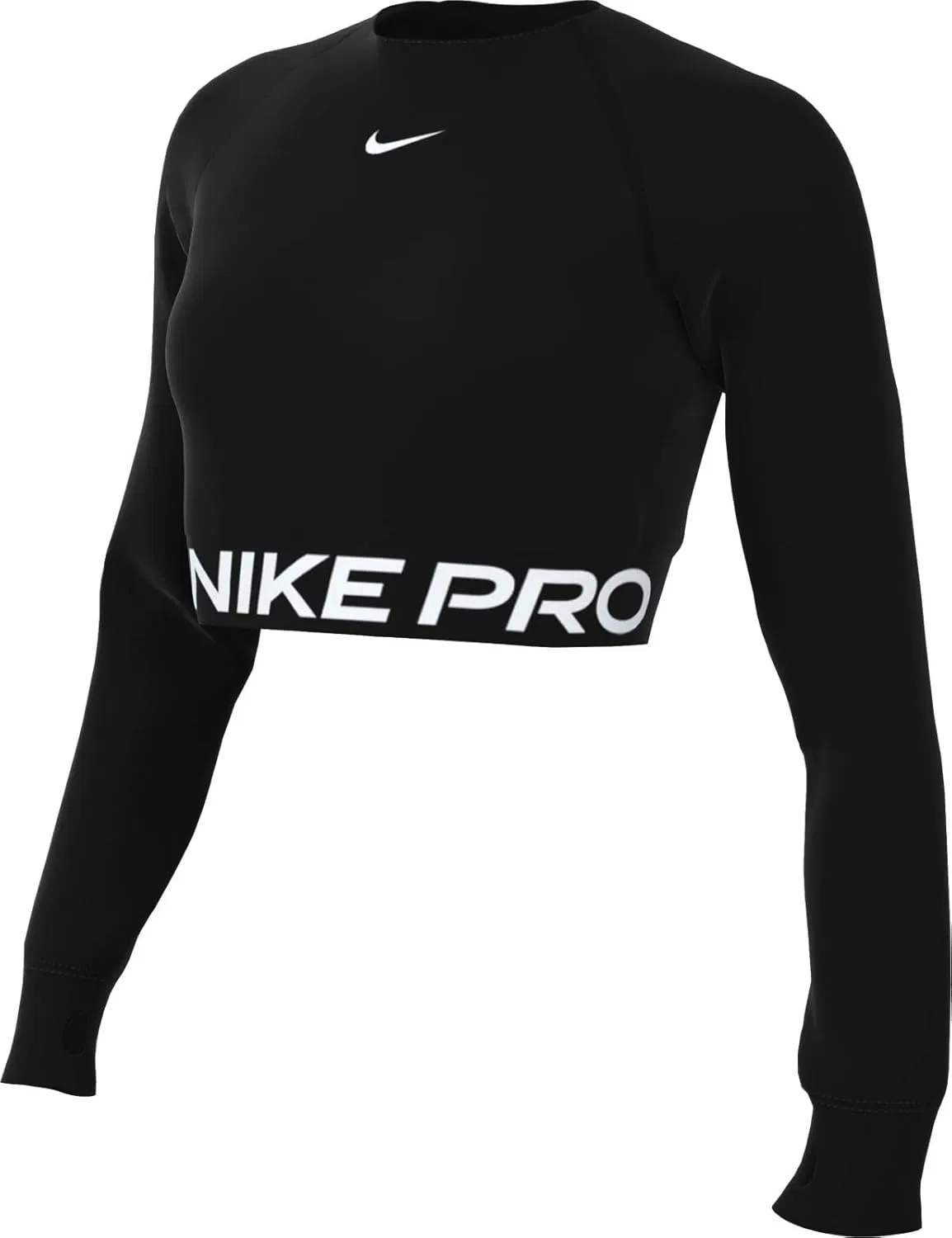 Топ для активного отдыха, женский, Nike Pro Dri-FIT, черно-белый