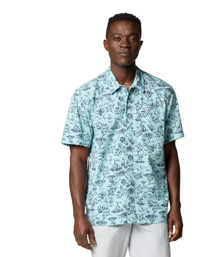 

Мужская рубашка с коротким рукавом PFG Trollers Best Columbia, зеленый