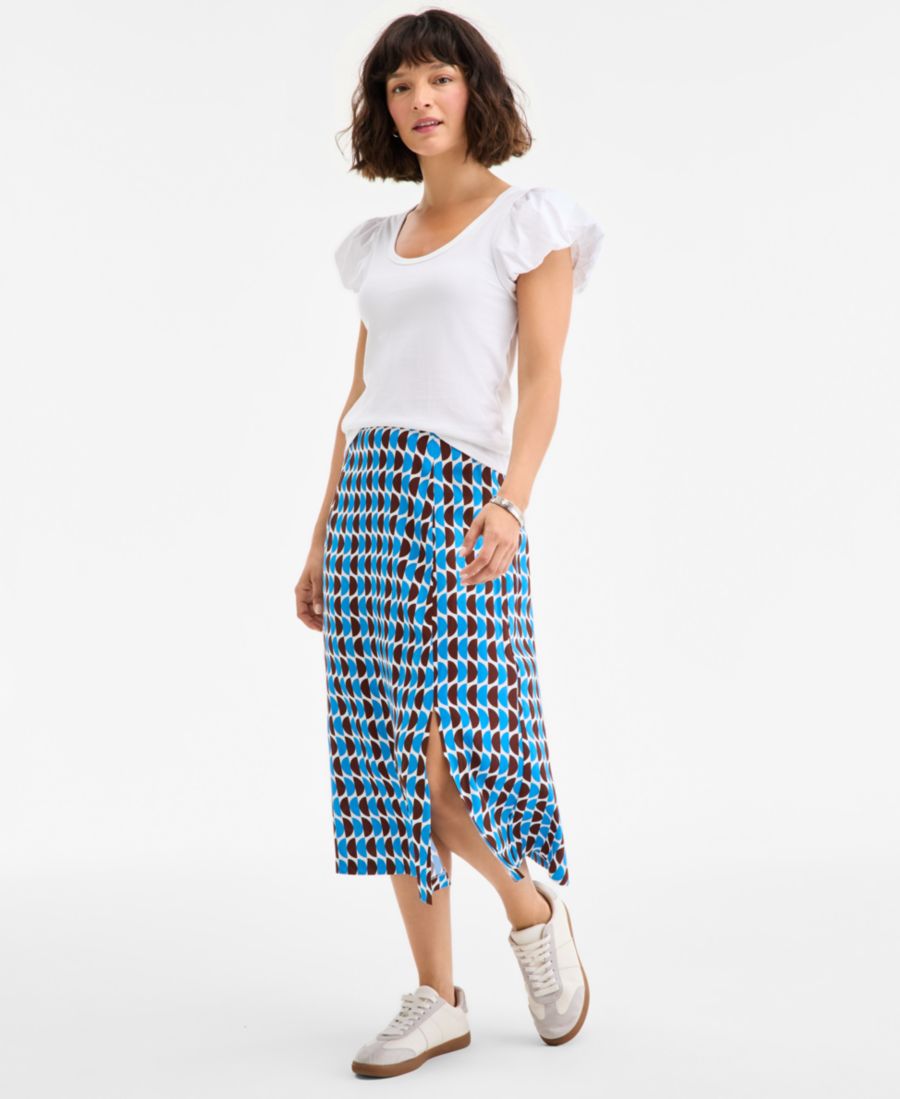 

Женская юбка-комбинация с боковым разрезом On 34th, Brilliant Blue Combo