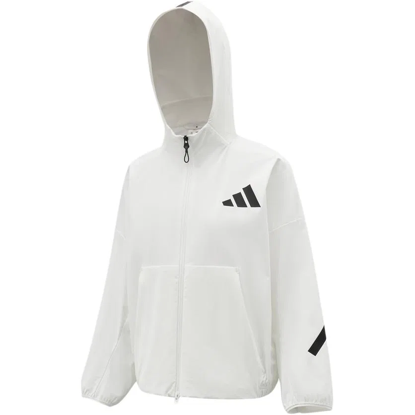 Куртка капюшон Adidas белая