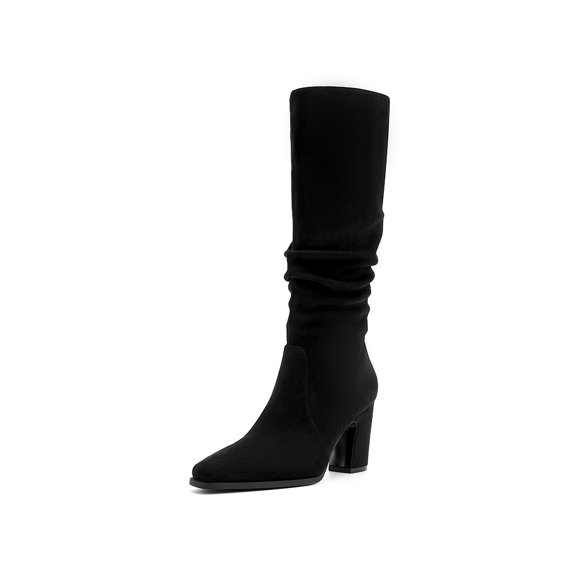 HARSON Высокие сапоги женские черные - черные (с флисовой подкладкой), цвет Black Fleece-Lined