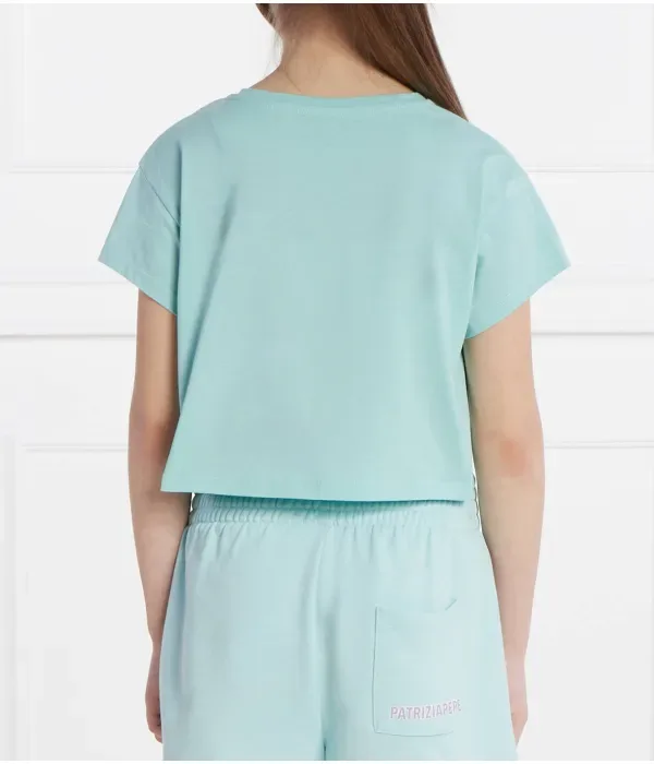 Футболка MAGLIA cropped fit Patrizia Pepe, мятный — фото 4