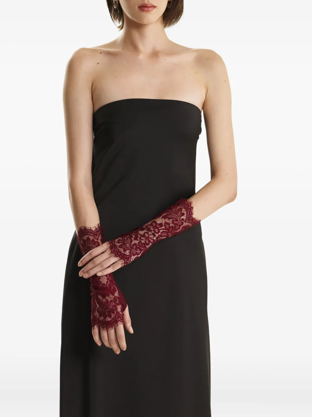 

Перчатки с цветочной отделкой 2310 STUDIO, красный