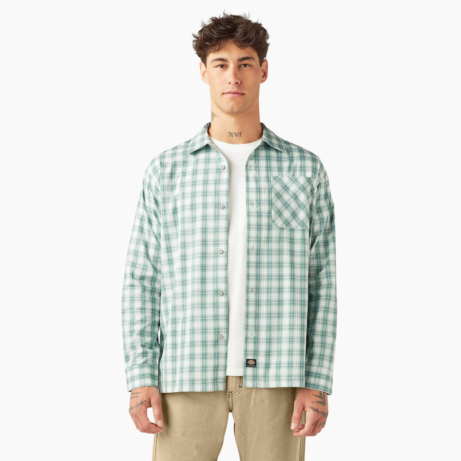 

Рубашка на пуговицах для скейтбординга Dickies, цвет lincoln green (0ln)