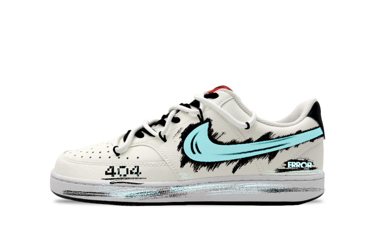 

Nike Износостойкие и легкие низкие кроссовки для скейтбординга Court Vision 1, мужские, белые, синие
