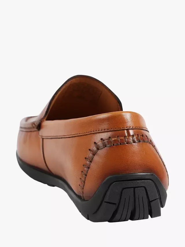 Мокасины Rawston Wide Fit из кожи Jones Bootmaker, Tan — фото 3