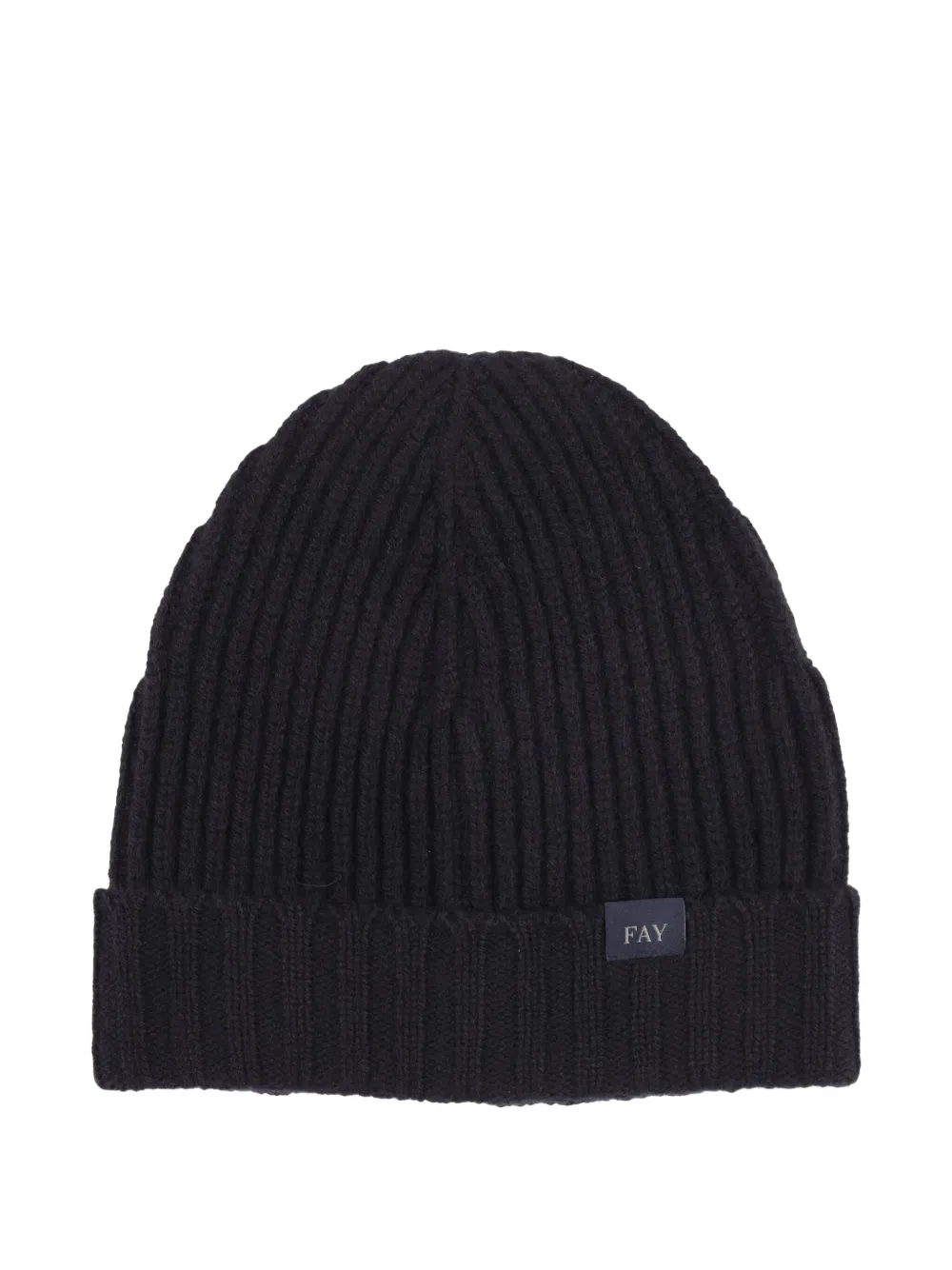 

Вязаная шапка в рубчик Fay, черный