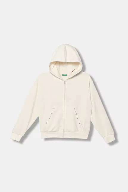 Бежевая детская блуза с капюшоном United Colors of Benetton
