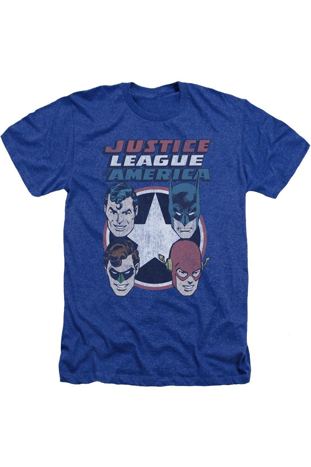 

DC Comics 4 Stars Adult Heather Tee / Футболка Gildan, синий