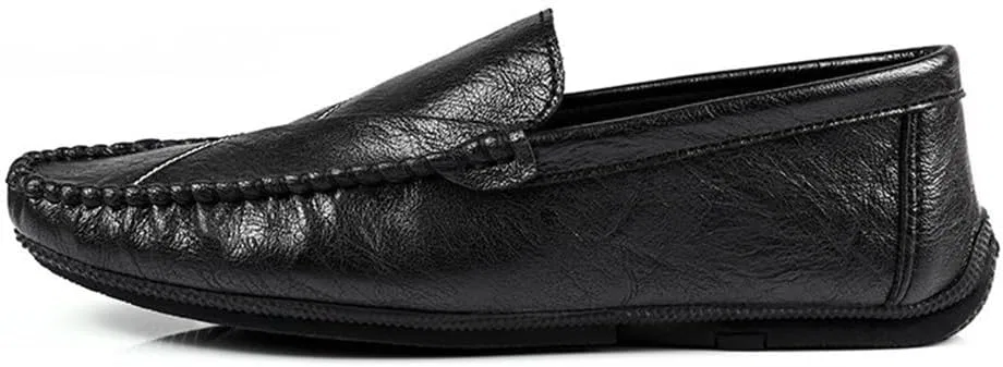 Лоферы кожаные Mens Leather Tuxedo Loafers, черный UOPYNE — фото 3