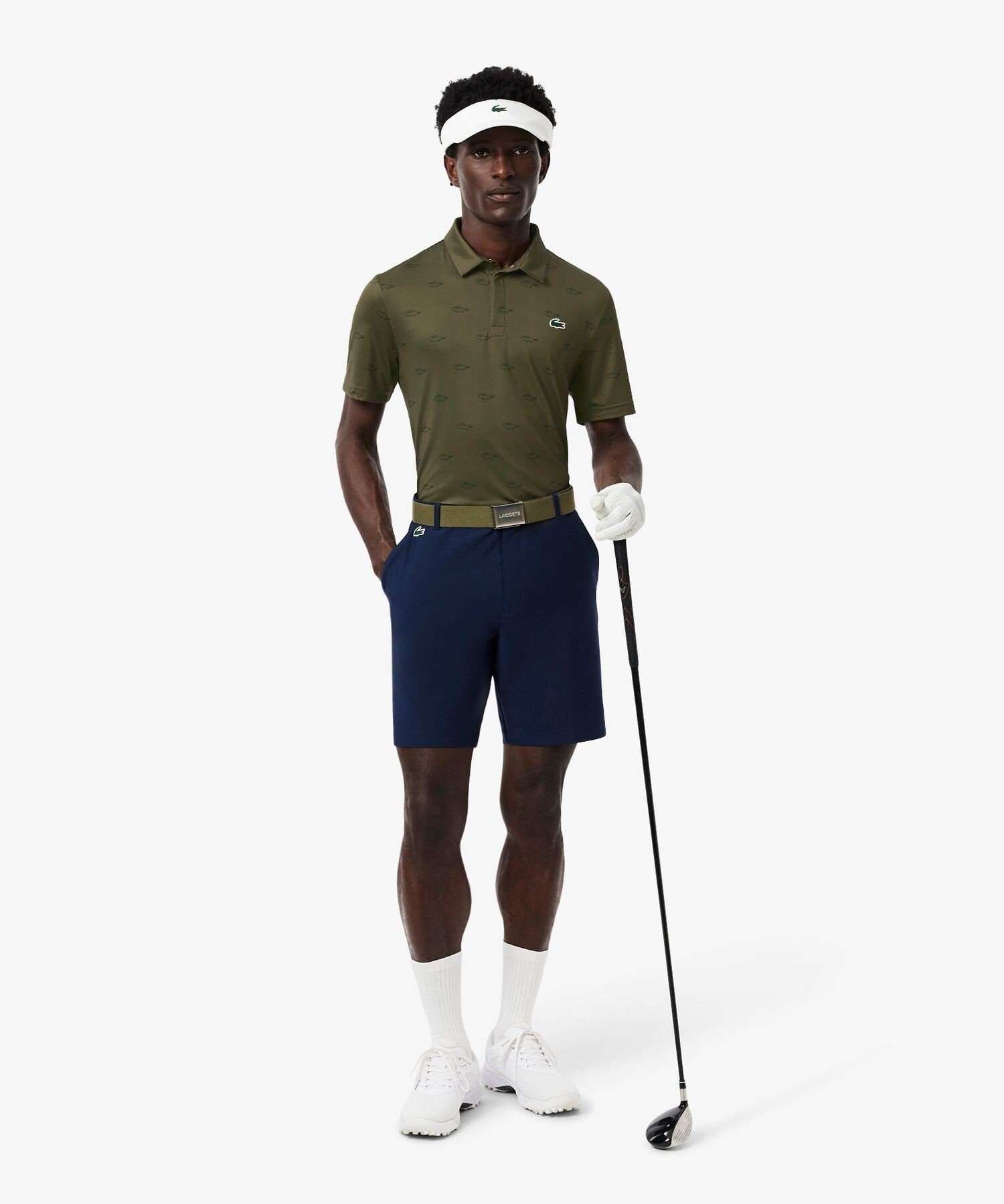 Футболка-поло LACOSTE Ultra Dry Green с градиентным принтом — фото 4