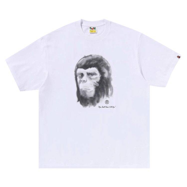 

Футболка BAPE Pixel Comic Ape Head Relaxed Fit Tee, White