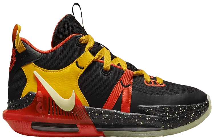 

Кроссовки Nike LeBron Witness 7 GS 'Black Bright Crimson Speckled', черный