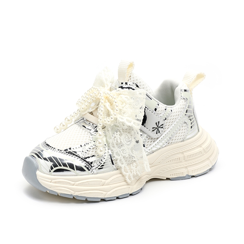 

Нескользящие, амортизирующие, износостойкие, низкие детские кроссовки для повседневной носки YUZHAOLIN, серебряный