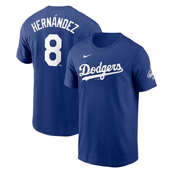 

Футболка с именем и номером enrique hernández royal los angeles dodgers 2025 world series champions Nike