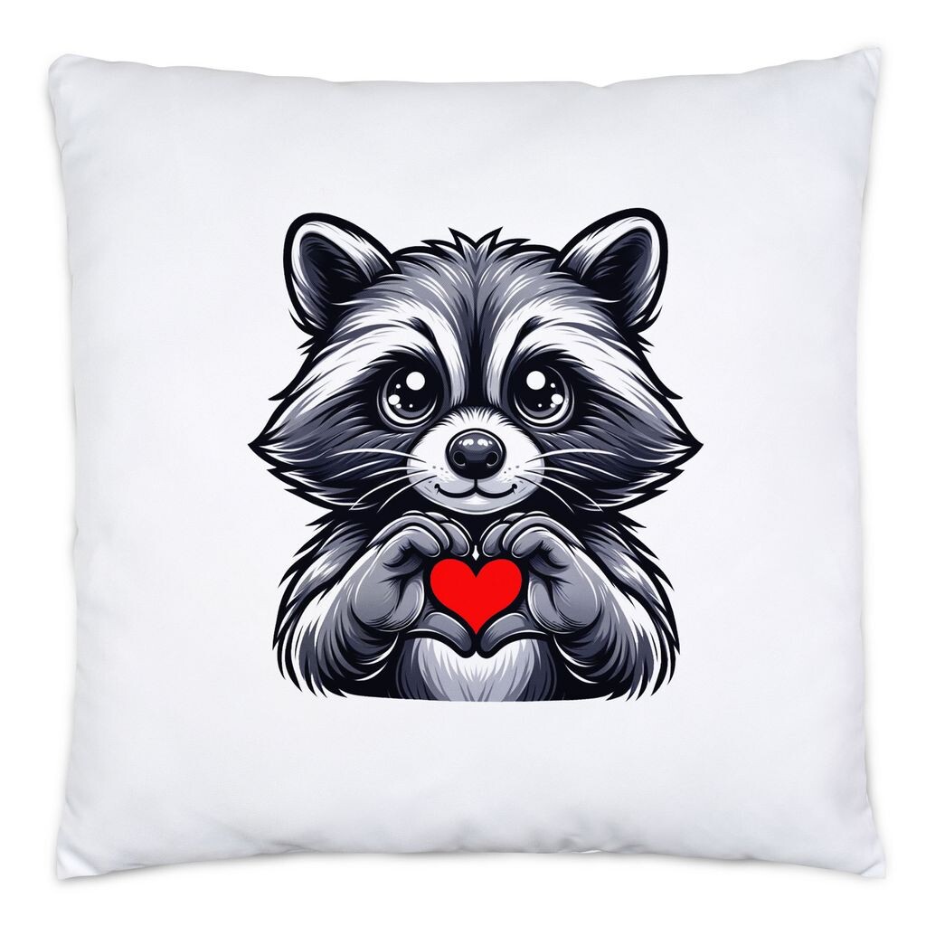 

Милая подушка в виде лапы в форме сердца енота с наполнителем «Дружба и любовь к животным» Hey!Print