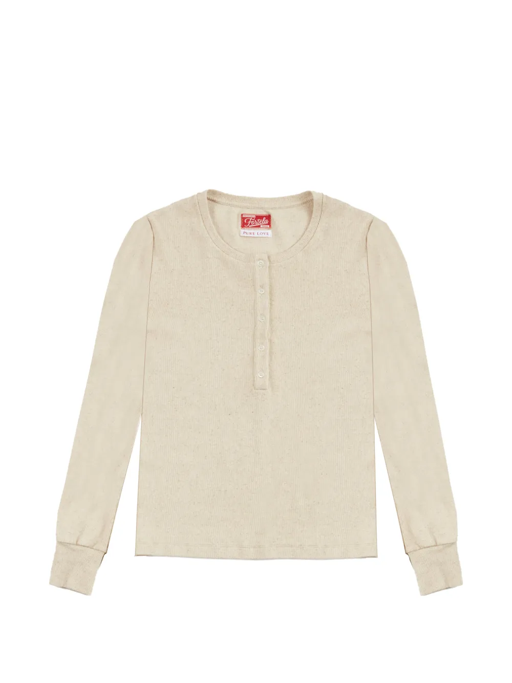 

Футболка с воротником серафино Fortela, бежевый