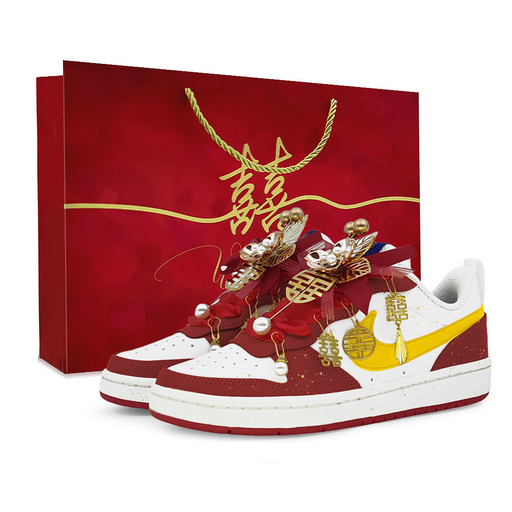 

Nike Кроссовки для скейтбординга Court Borough с амортизацией, износостойкие, низкие, унисекс, красные