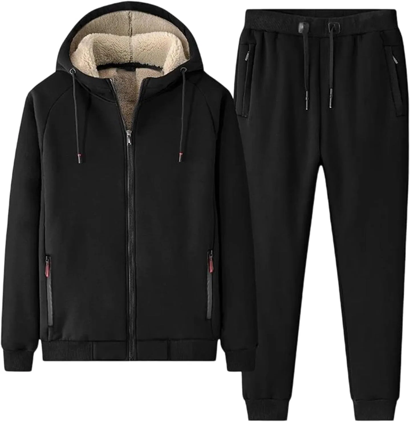 Спортивный костюм 2 предмета, флис, кашемир, Black-1