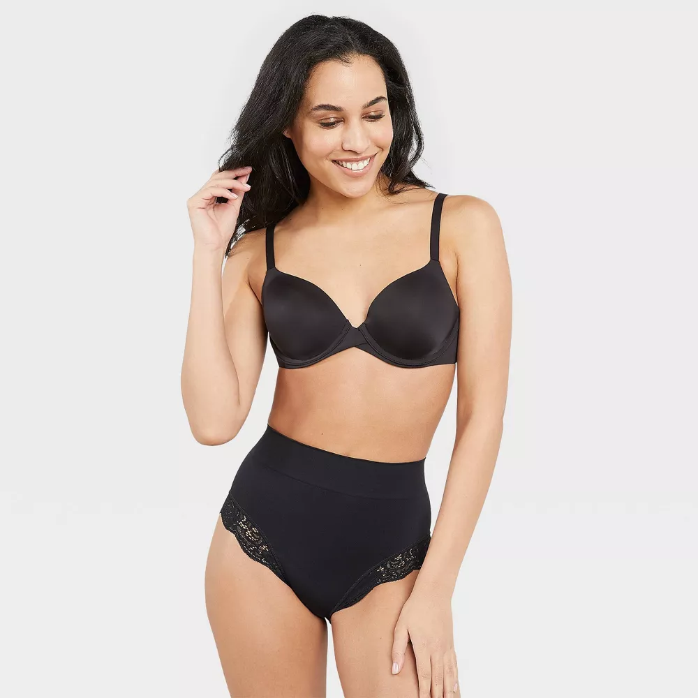

Женские трусики-брифы с кружевом от Maidenform Self Expressions, цвет Black