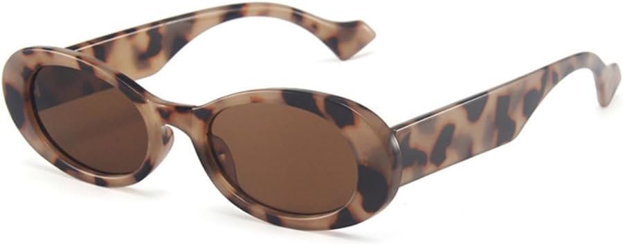 

Популярные модные маленькие овальные солнцезащитные очки для женщин, винтажные очки с леопардовым принтом, желейные очки для мужчин, трендовые солнцезащитные очки UV400 MTZJH, Amber Tea