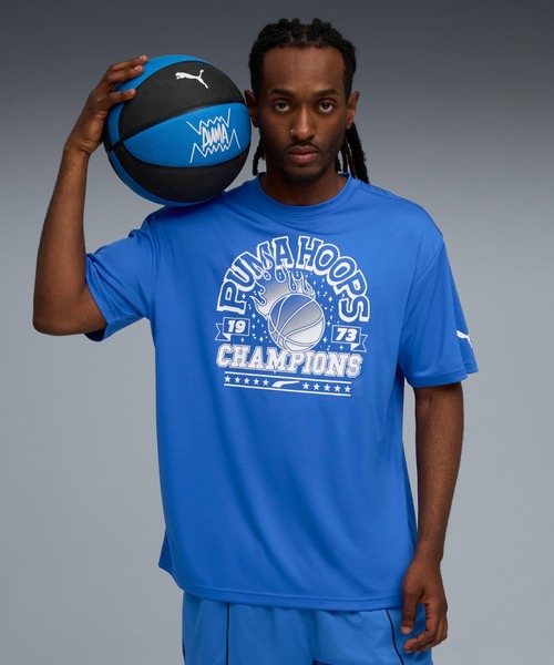 

Мужская баскетбольная футболка с коротким рукавом PUMA Hoopverse, синяя