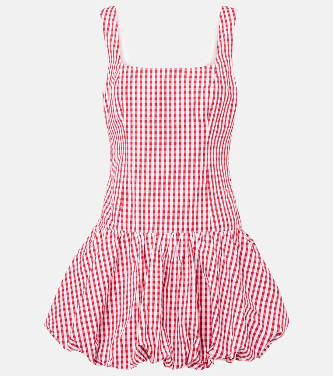 

Шарлин мини-платье из хлопкового поплина в клетку Faithfull, Red Gingham
