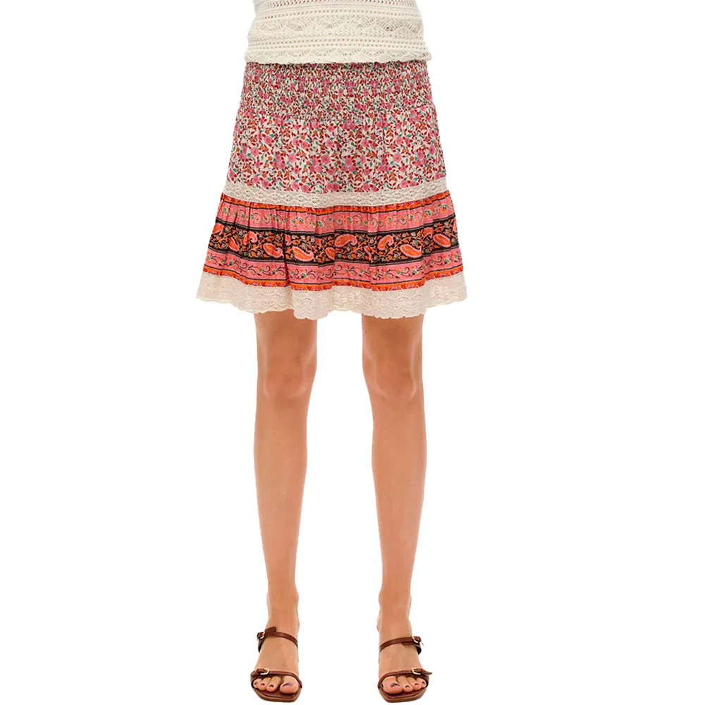 

Юбка Superdry Patchwork short skirt, белый