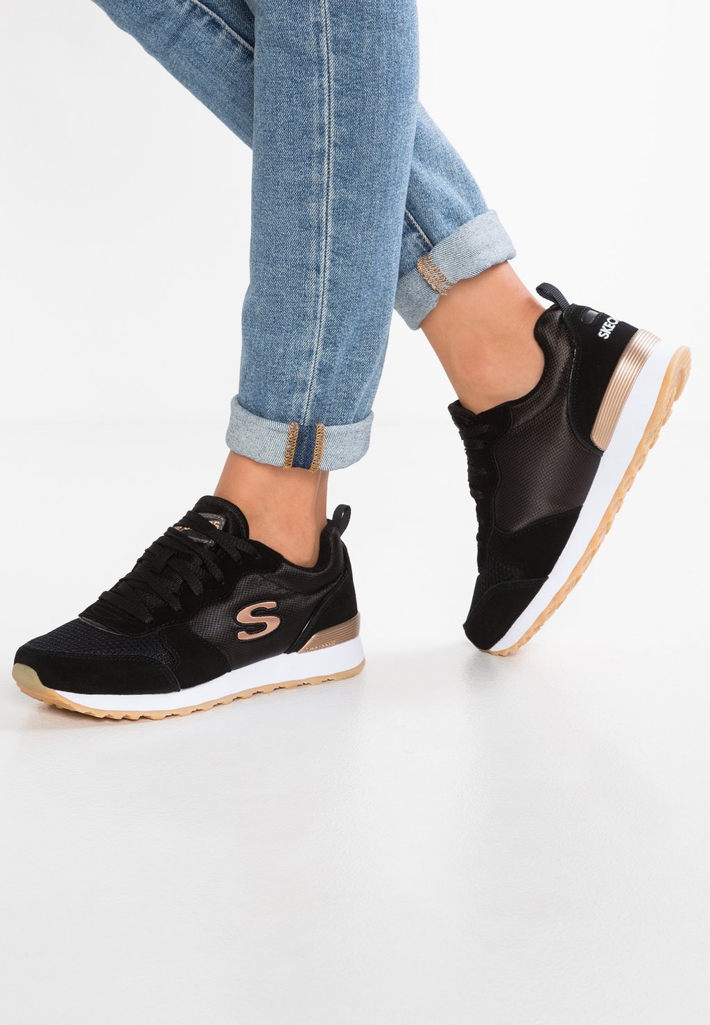 

Кеды Skechers Matalavartiset Tennarit, черный/розовое золото