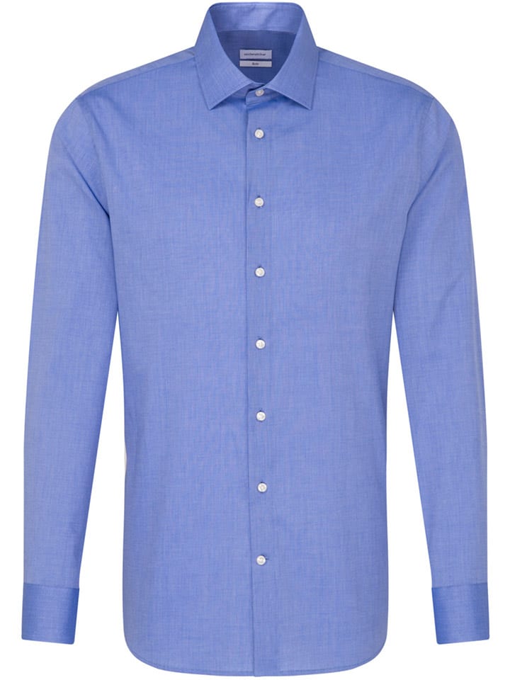 

Seidensticker Рубашка - приталенный крой - синего цвета